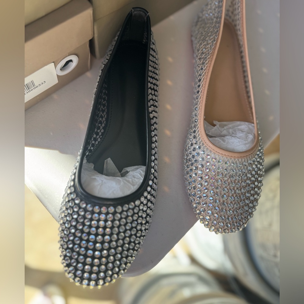 Elegant Rhinestone Embellished Flats